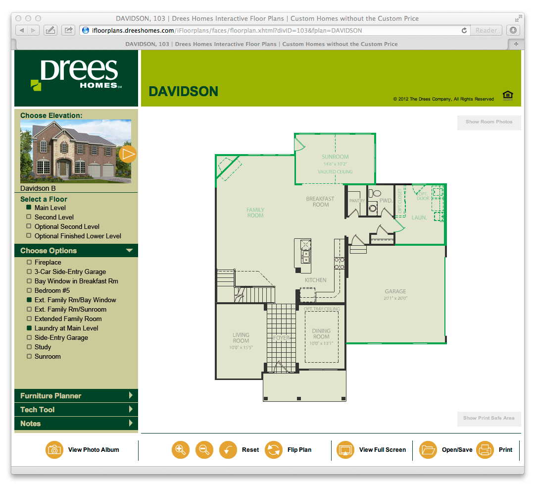 Interactive Floor Plans Drees Homes A Custom Home Builder